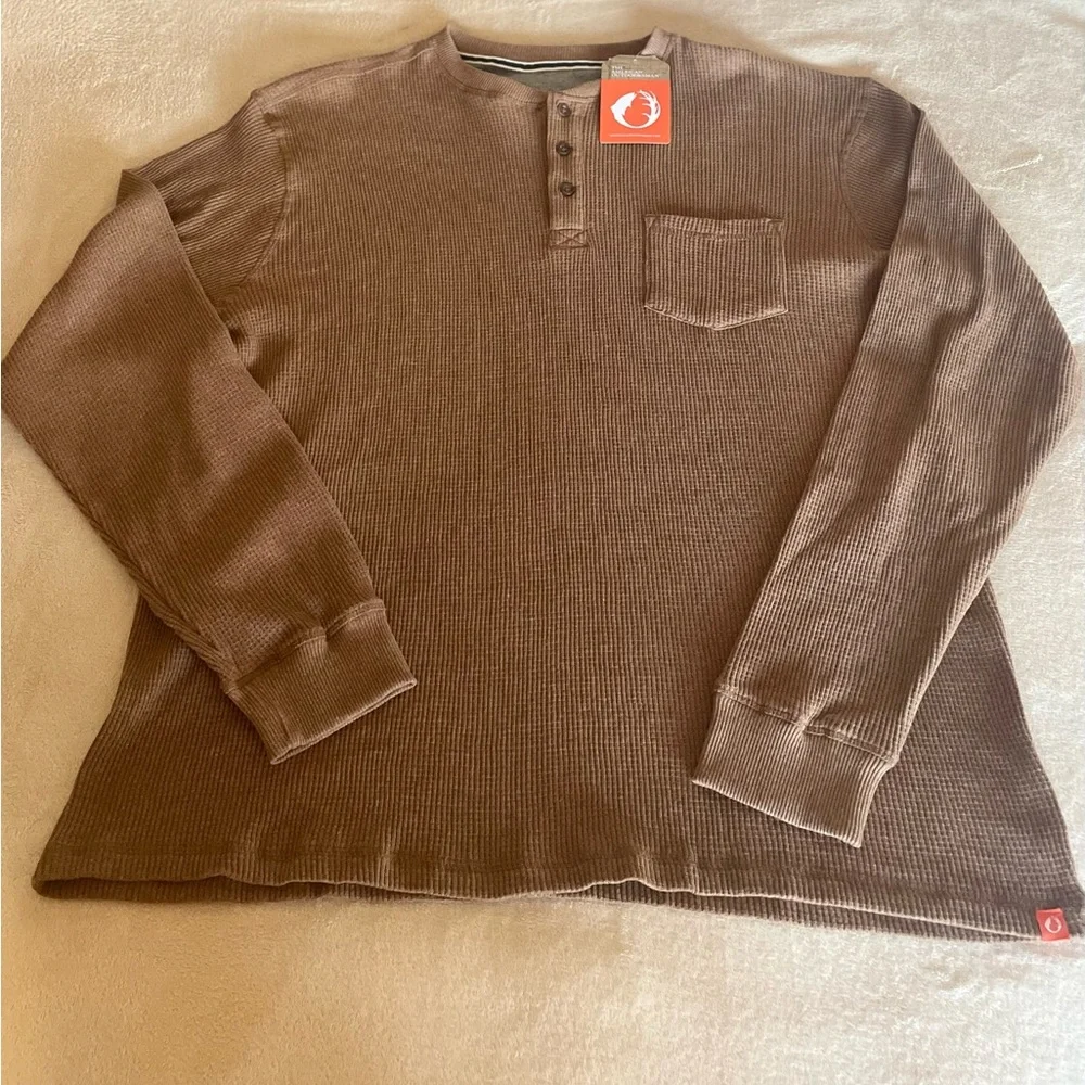 The American Outdoorsman Long Sleeve Button Waffle Shirt - Size XL - Picture 8 of 13